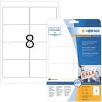 HERMA Etiketten 4350 Klevend A4 Wit 96 x 63,5 mm  25 Vellen à 8 Etiketten