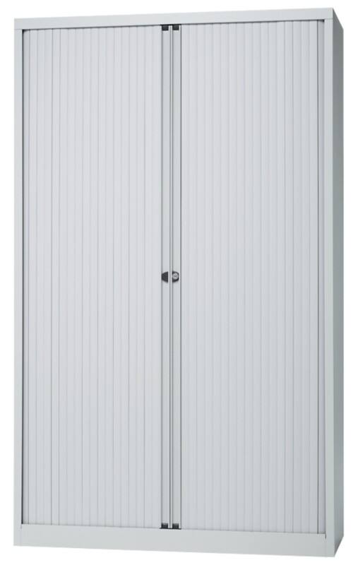 Armoire à portes coulissantes Bisley Acier, Métal 4 Étagères Verrouillable 1000 x 430 x 1980 mm Gris clair
