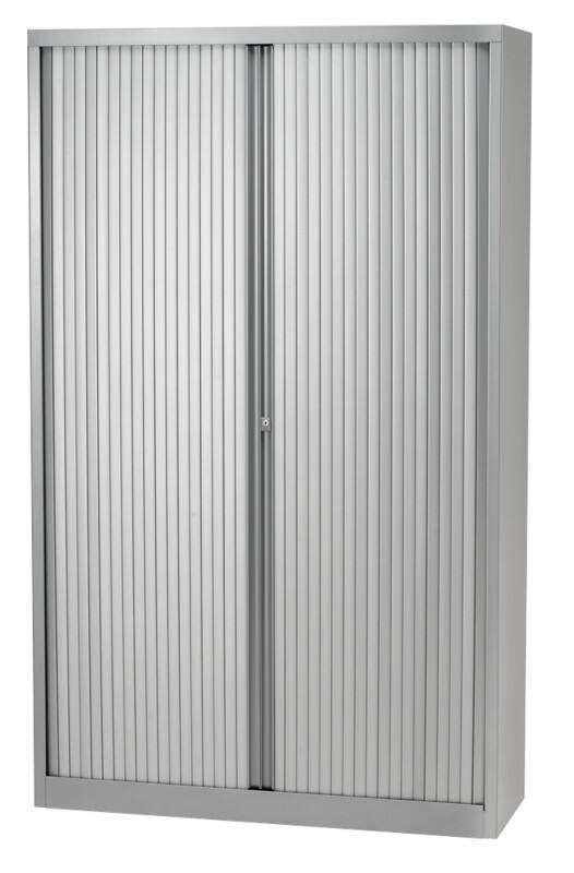 Bisley Roldeurkast Staal 4 Planken Afsluitbaar 1.000 x 430 x 1.980 mm Zilver