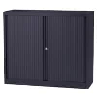 Armoire basse à portes rideaux Bisley Gris foncé 1200 x 430 x 1030 mm