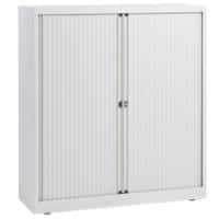 Armoire basse à portes rideaux Bisley Blanc 1200 x 430 x 1030 mm