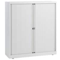 Armoire basse à portes rideaux Bisley Blanc 1200 x 430 x 1030 mm