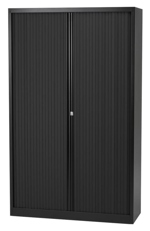 Armoire à portes coulissantes Bisley Acier 4 Étagères Verrouillable 1200 x 430 x 1980 mm Noir