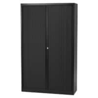 Armoire haute à portes rideaux Bisley Noir 1200 x 430 x 1980 mm