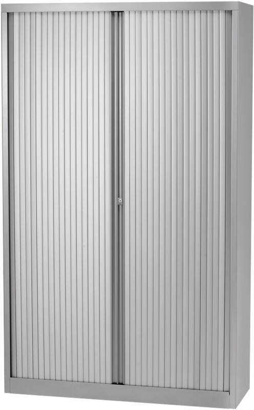 Armoire à portes coulissantes Bisley Acier 4 Étagères Verrouillable 1200 x 430 x 1980 mm Argenté