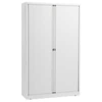 Armoire haute à portes rideaux Bisley Blanc 1200 x 430 x 1980 mm