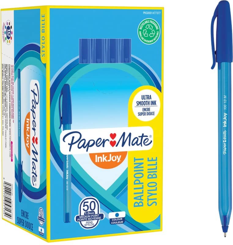 Papermate InkJoy 100 Balpen Blauw 0,8 mm Medium Balpen 50 Stuks