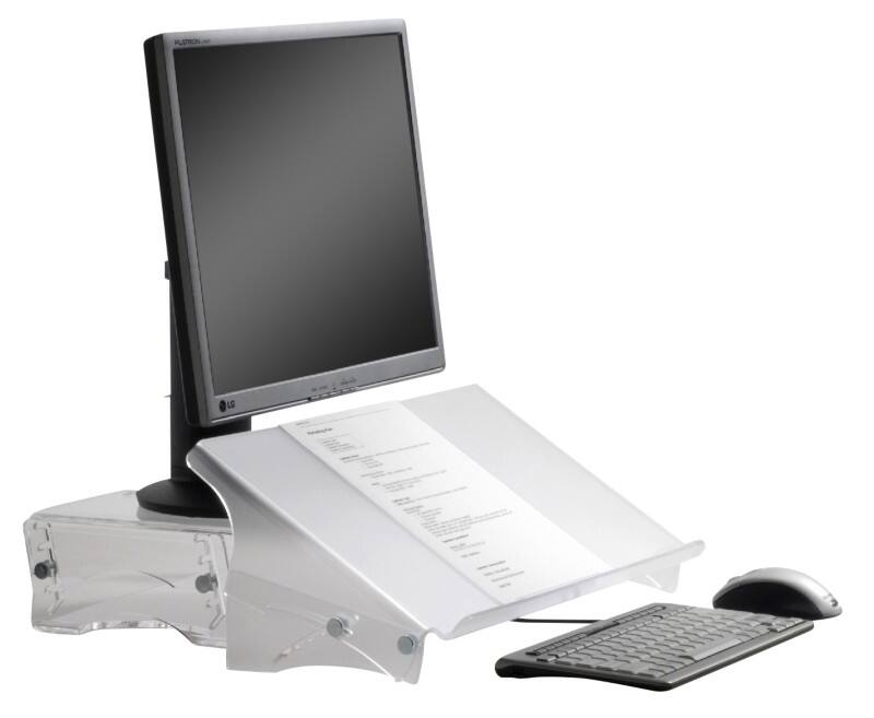 BakkerElkhuizen Q-Riser 130 Monitorstandaard 310 x 265 x 60 mm Transparant