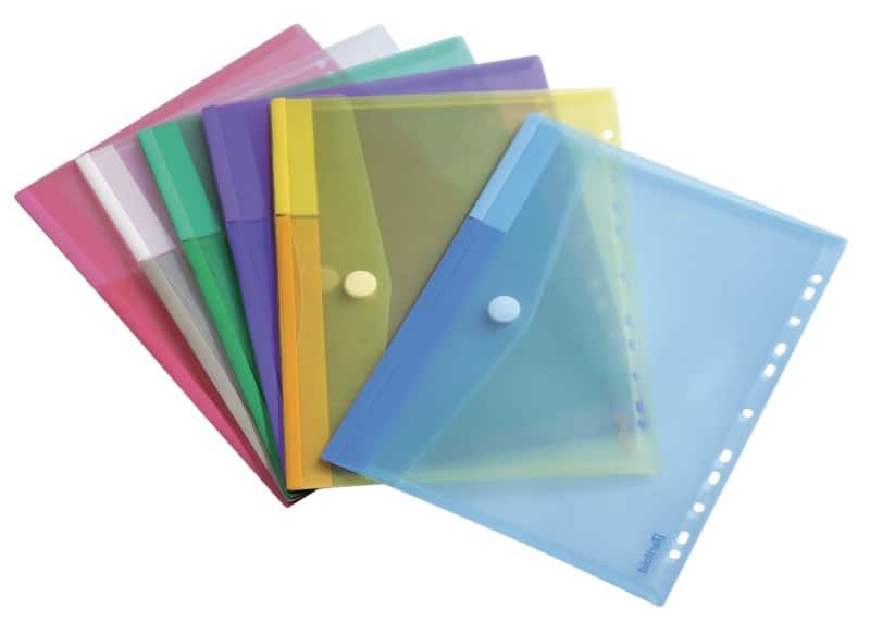 Djois Color Collection Showtassen A4 Kleurenassortiment Polypropyleen Met perforatie 21 x 29,7 cm 12 Stuks