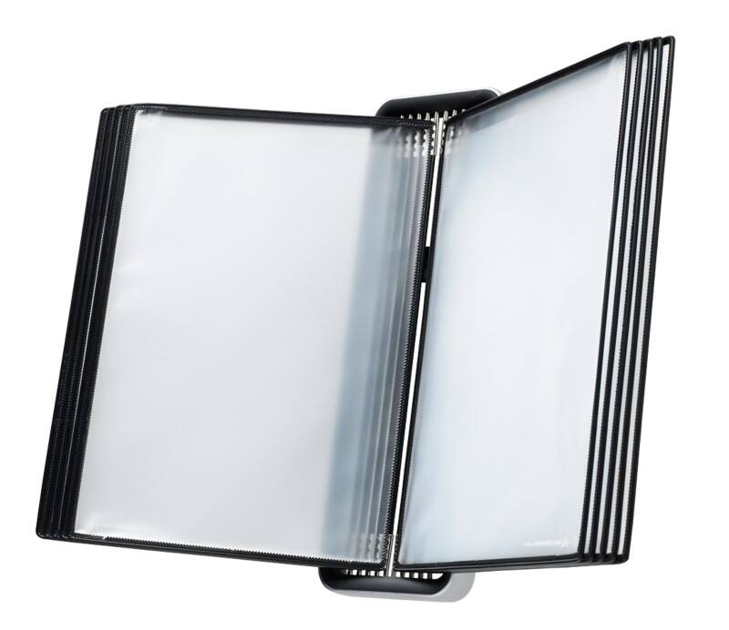 Système de présentation Djois Tarifold 10 Panneaux A4 ABS (Acrylonitrile butadiène styrène), Plastique Argenté, noir