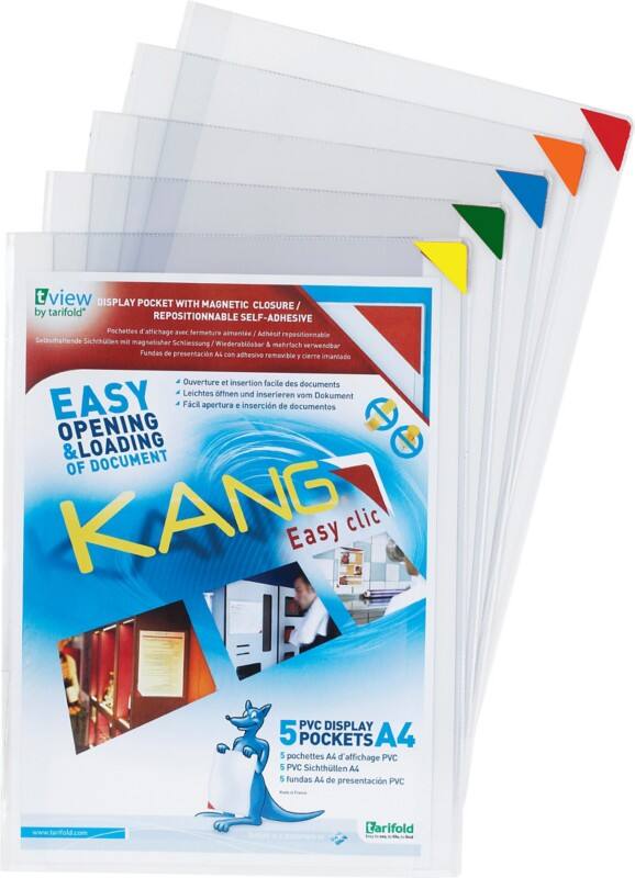 Djois magnetic Zelfklevende zichtmappen PVC (Polyvinylchloride) 316 (B) x 441 (H) mm Transparant 5 Stuks