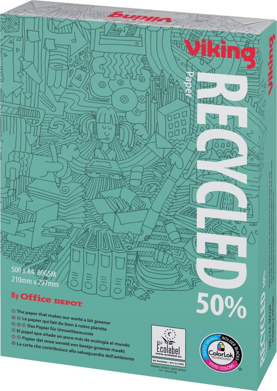 Viking 50% Recycled Print green print-/ kopieerpapier A4 80 gram Wit 161 CIE 500 vellen
