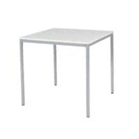 Schaffenburg Kantinetafel Domino Basic Wit, aluminium 800 x 800 x 740 mm