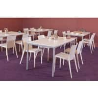 Schaffenburg Kantinetafel Domino Basic Wit, aluminium 1.200 x 800 x 740 mm