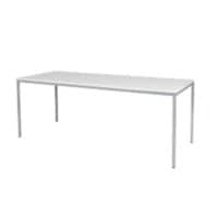 Table de cantine Schaffenburg Domino Basic Blanc/Aluminium 200 x 80 x 74 cm