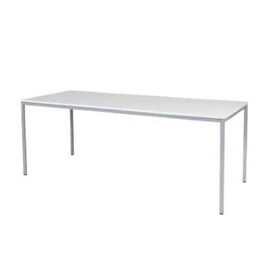 Table de cantine Schaffenburg Domino Basic Blanc/Aluminium 200 x 80 x 74 cm