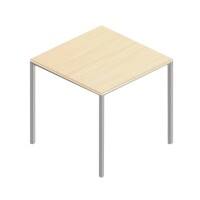 Table de cantine Schaffenburg Domino Basic Merisier/Aluminium 80 x 80 x 74 cm