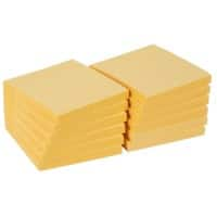 Notes Super Sticky Viking 76 x 76 mm Jaune pastel Carré 12 Blocs de 90 Feuilles