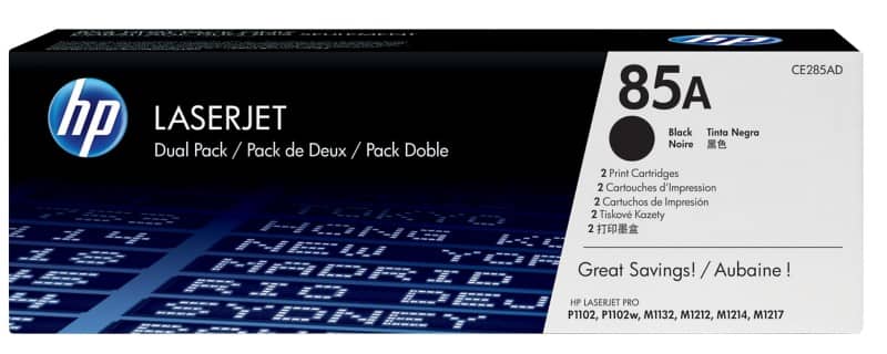 Toner HP 85A D'origine CE285AD Noir Duopack 2 Unités