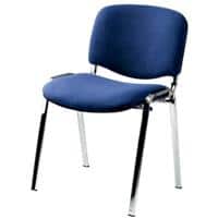 Nowy Styl Stapelbare stoel PLUS Stof Blauw 4 Stuks pack 4 Bezoekersstoels nowy styl blauw frame fabric chrom