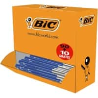 Stylo-bille BIC M10 Original Bleu Pointe Moyenne 0.4 mm 100 Unités