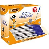 BIC Cristal Original Balpen Blauw Medium 0.4 mm 100 Stuks