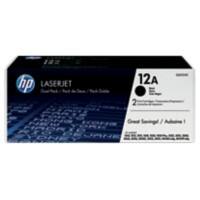 Toner HP D'origine 12A Noir Q2612AD 2 Unités