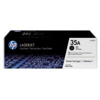 Toner HP D'origine 35A Noir CB435AD 2 Unités