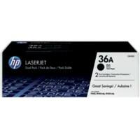 Toner HP D'origine 36A Noir CB436AD 2 Unités