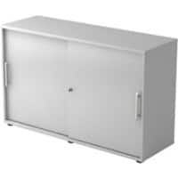 Armoire à portes coulissantes Hammerbacher Aggloméré 1 Étagère Verrouillable 1200 x 400 x 748 mm Gris