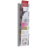 Porte-brochures DL Alba Montage mural Argenté DDPROPM M 17,3 x 8,6 x 56,5 cm DDPROPMM