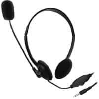 Casque audio ewent EW3567 Filaire Serre-tête Prise Jack 3,5 mm Avec microphone Noir