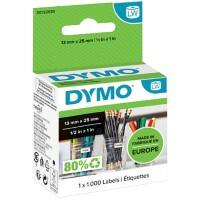 DYMO LW Etiketten Authentiek 11353 S0722530 Zelfklevend Zwart op Wit 13 x 25 mm 1000 Etiketten