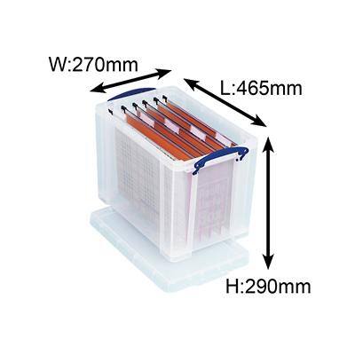 Really Useful Box opbergbox 24 L transparant plastic 27 x 46,5 x 29 cm