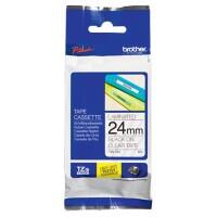 Brother TZe-151 Authentiek Labeltape Zelfklevend Zwart op transparant 24 mm x 8m