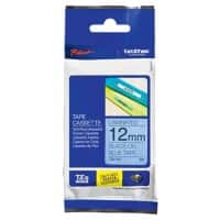 Rouleau d’étiquettes Brother TZe-531 d’origine en continu Autocollantes Noir sur bleu 12 mm x 8 m