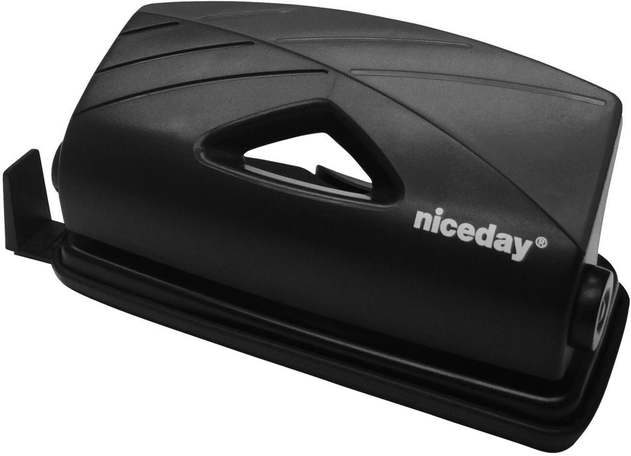 Niceday Perforator 2-gaats Zwart 12 vel 2-gaats