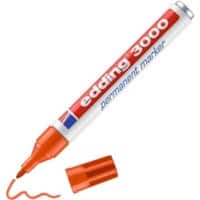 Marqueur permanent edding 3000 Pointe moyenne, ogive 1,5 - 3 mm Orange Rechargeable