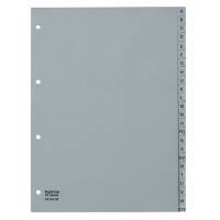 Tab A - Z Kolma A4 Gris 24 intercalaires matériau Kolmaflex 4 Perforations 24 Feuilles