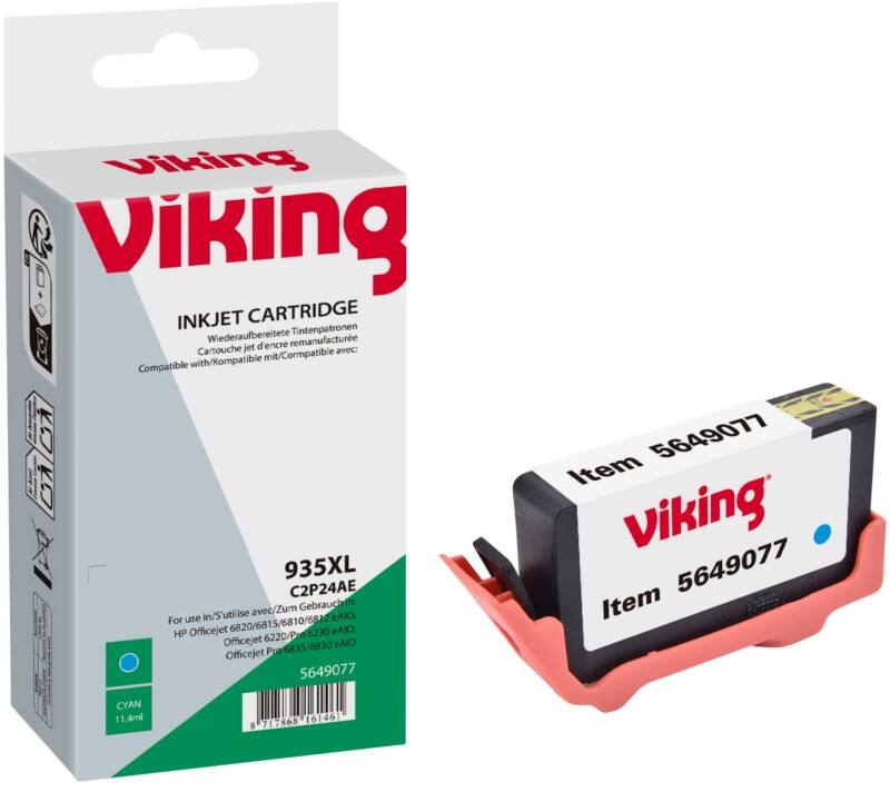 Cartouche jet d'encre Viking 935XL Compatible HP C2P24AE Cyan