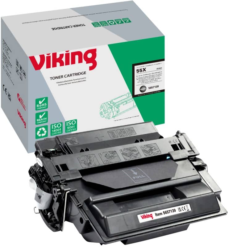 Viking 55X compatibele HP tonercartridge CE255X zwart