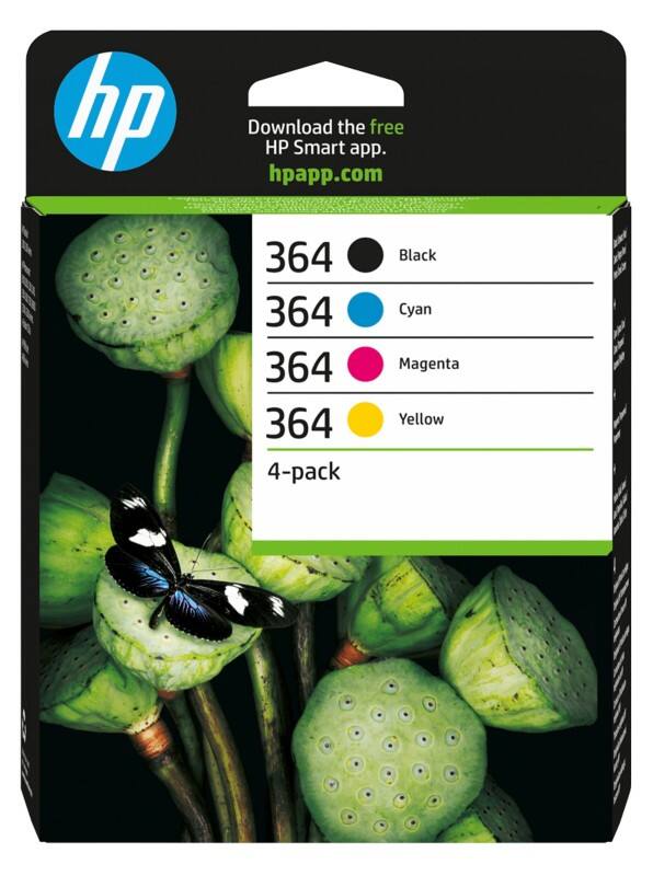 HP 364 originele inktcartridge N9J73AE zwart, cyaan, magenta, geel multipak 4 stuks