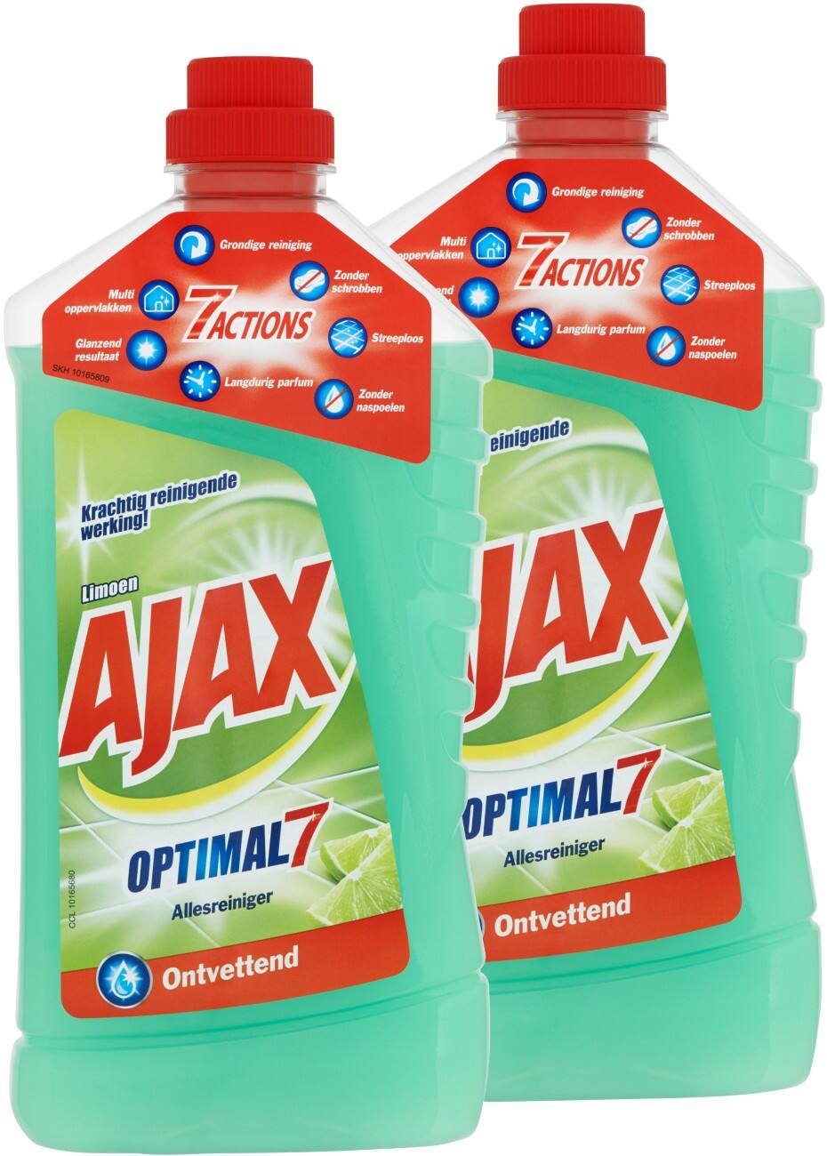 Nettoyant multi-usage Ajax Optimal 7 2 Unités de 1 L