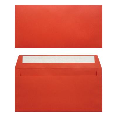 Enveloppes colorées Office Depot DL+ 120 g/m² Rouge Sans Fenêtre Bande adhésive 25 Unités