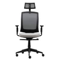Realspace Ergonomische bureaustoel Karl Ergo met synchroonmechanisme en 3D-armleuning Verstelbare zitting 9115109BE Mesh Zwart, grijs