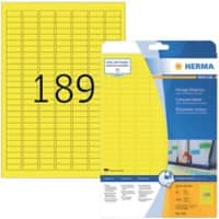 Étiquettes de couleur HERMA 4243 Jaune Rectangulaires 3780 Étiquettes par paquet 4243