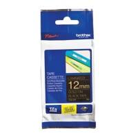 Brother TZe-334 Authentiek Labeltape Zelfklevend Goud op zwart 12 mm x 8m