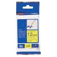 Rouleau d’étiquettes Brother TZe-FX631 d’origine Autocollantes, flexibles Noir sur jaune 12 mm x 8 m