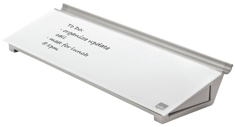 Nobo Desktop Notitiebord 1905174 Met droog uitwisbaar glasoppervlak 45,8 x 15,4 cm Briljant Wit