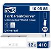 Tork PeakServe Continu H5 Papieren Handdoeken 100585 wit, 12 x 410 vellen